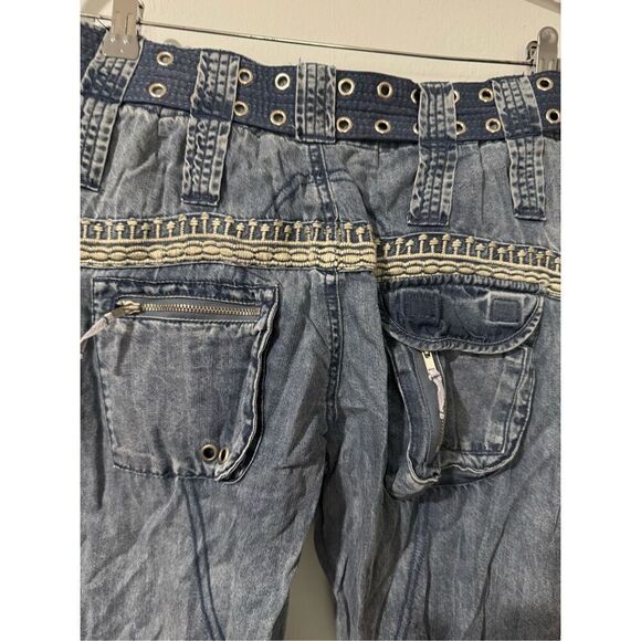 Jonny Was Embroidered cargo pants 2 Belted - Picture 8 of 13